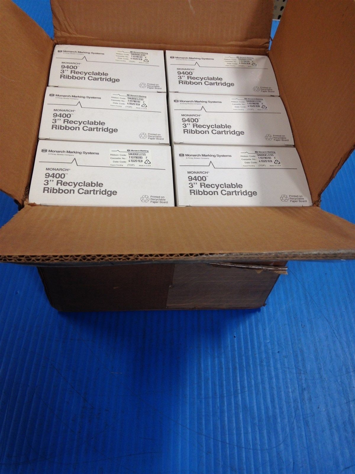 NEW BOX OF 12 MONARCH MARKING 9400 3″ RECYCLABLE RIBBON CARTRIDGES (P11)