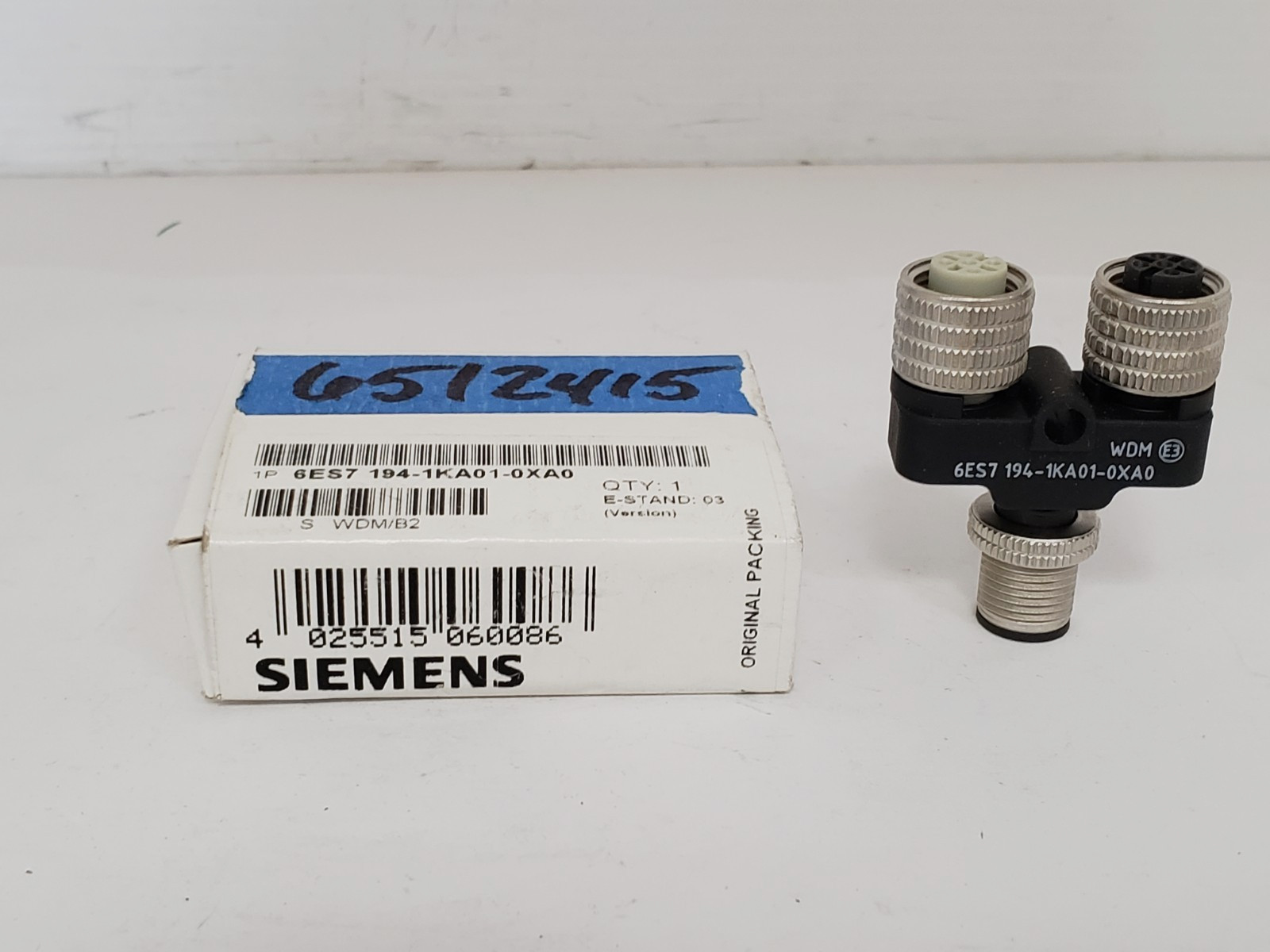 SIEMENS 6ES7 194-1KA01-0XA0 Y-CONNECTOR SIMATIC DP MALE/2 FEMALE CONNECTOR NIB