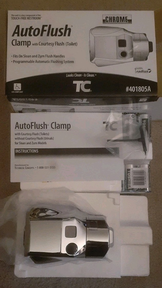 Technical Concepts TC AutoFlush W/Courtesy Flush Chrome #401805A
