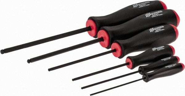 Bondhus 6 Piece, 1.5 to 5mm Ball End Hex Driver Set Comes in Vinyl Pouch
