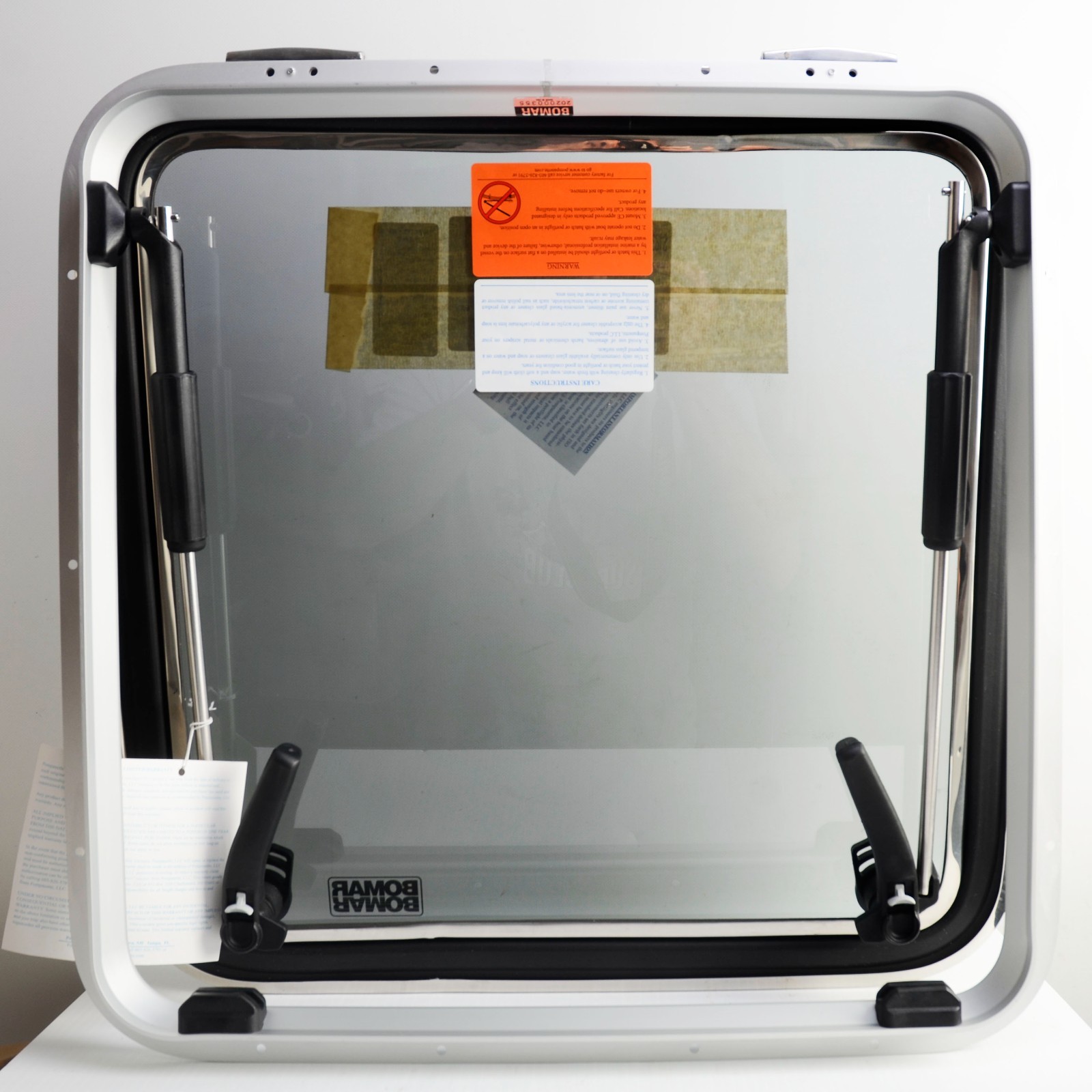 Bomar Deck Hatch Stainless Steel Voyager Low Profile 20 1/4″ Square S1839-10A T