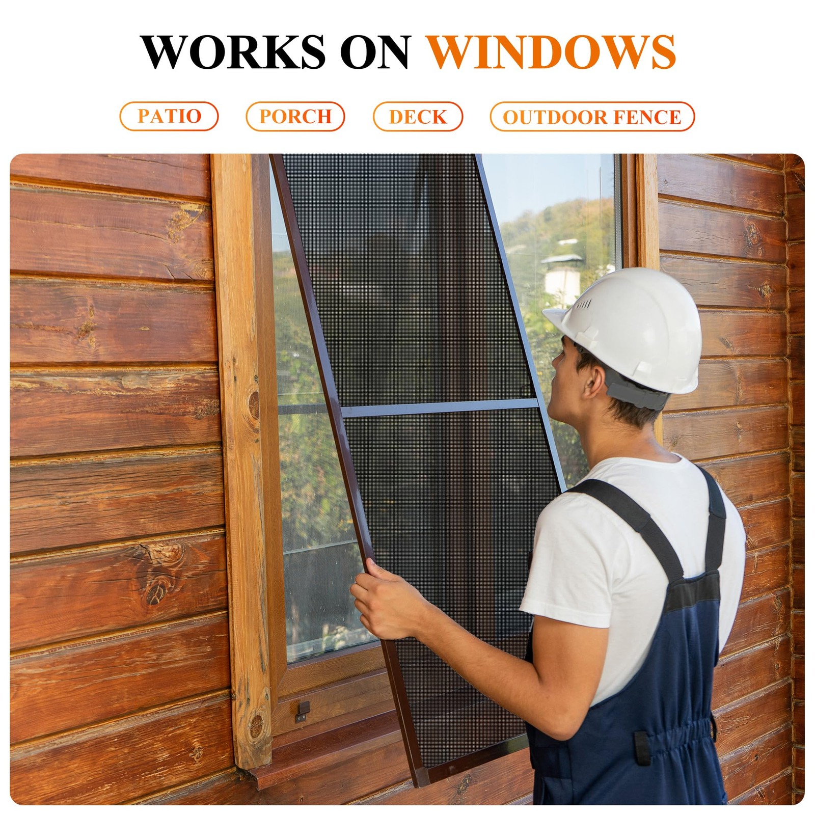 MAGZO Pet Proof Window&Door Screen Replacement Mesh, 60″ W 60″W x 96″L, Black