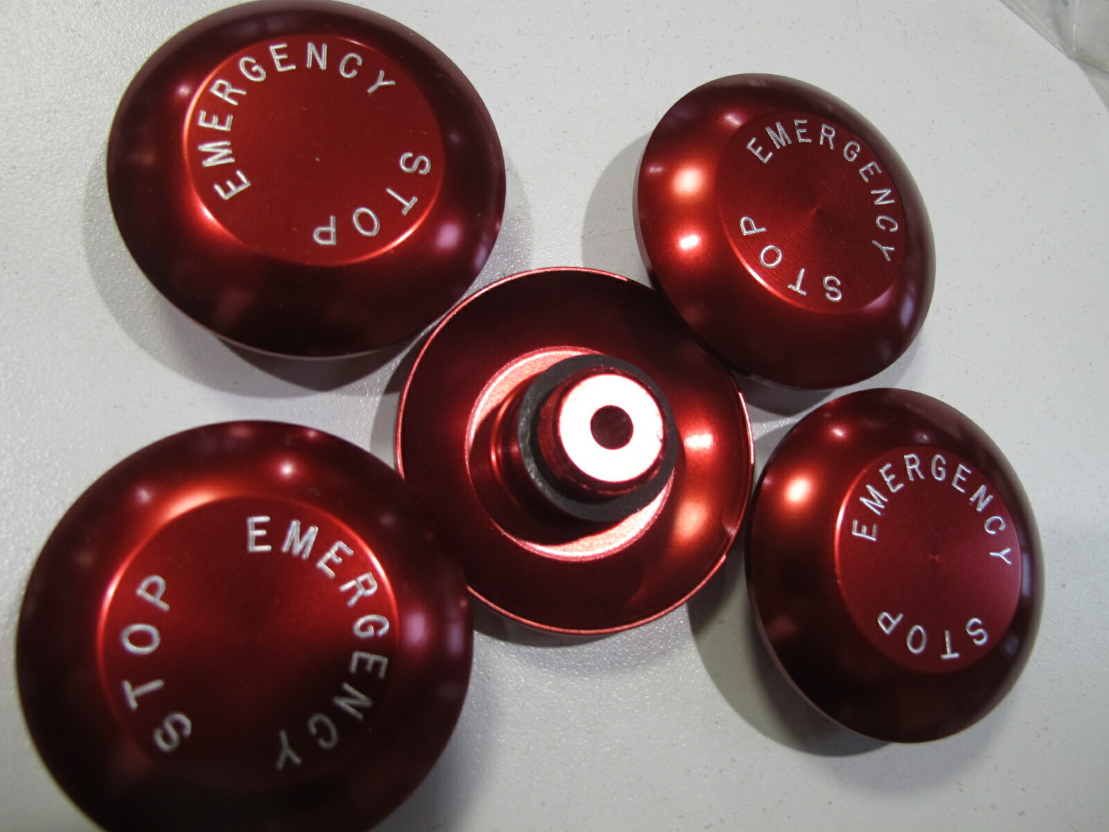 (10) Red Metal Mushroom Head Emergency Stop Push Button Knob switch 10-PCS