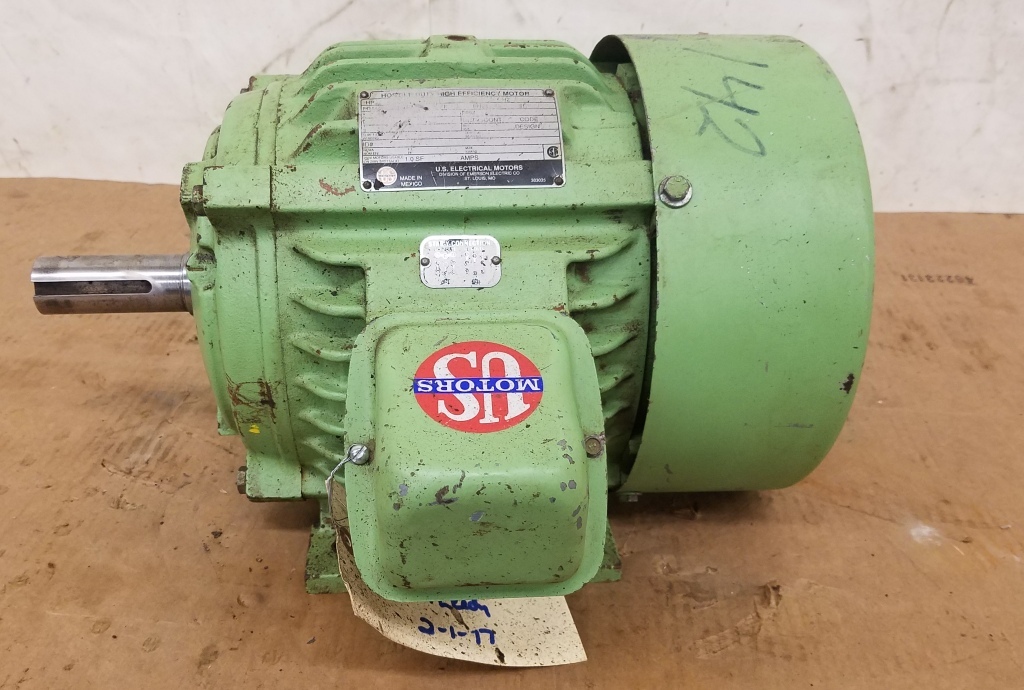 U.S. ELECTRICAL MOTOR, E396-50-W11W256R032M, 3 HP, 3 PH, 1165 RPM, 230/460 VOLTS