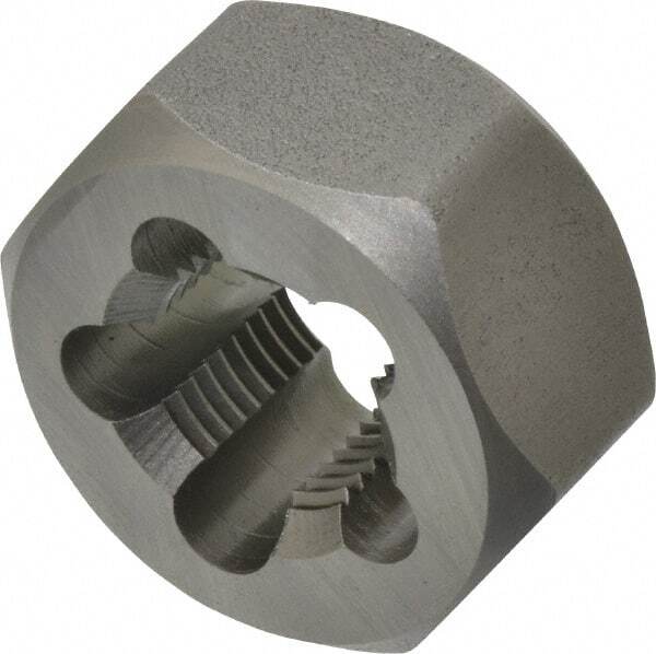 Irwin 7254 Hex Rethreading Die: 5/8-18 RH Thread, Carbon Steel, 5/8″ Thick