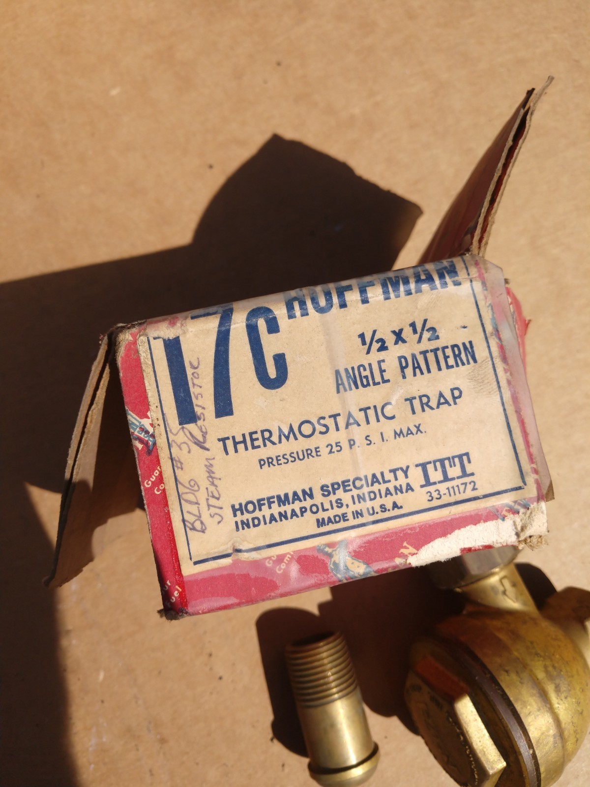 Hoffman 17C Angle 3/4″ OEM thermostatic trap BRAND NEW NOS