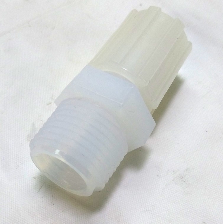 Entegris C6-8FN-1 Flaretek Straight Adapter, 3/8″ Tubing to 1/2″ MNPT PFA