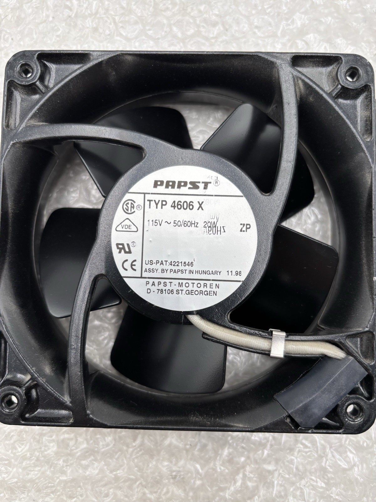 2x lot Papst 4606X Fans 115V 20W