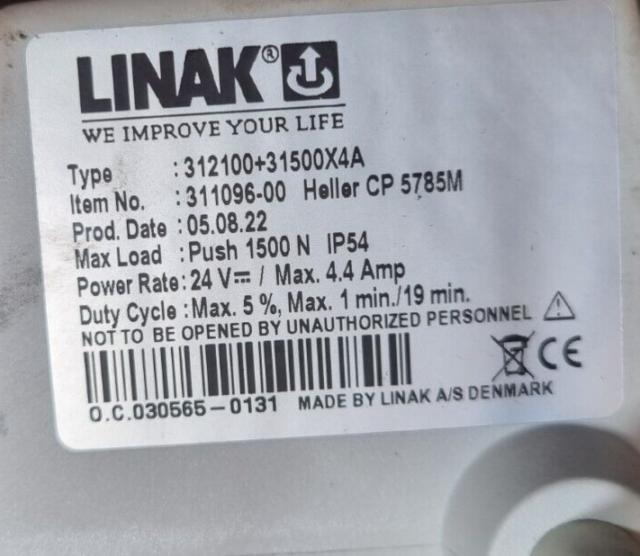 LINAK CB9182-01 CONTROLLER W/ X2 312100+31500X4A 311096-00 LINEAR ACTUATOR (rs2.