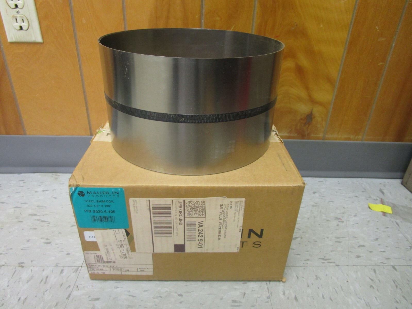 NEW MAUDLIN STEEL SHIM COIL S020-6-100 .020 x 6″ x 100″