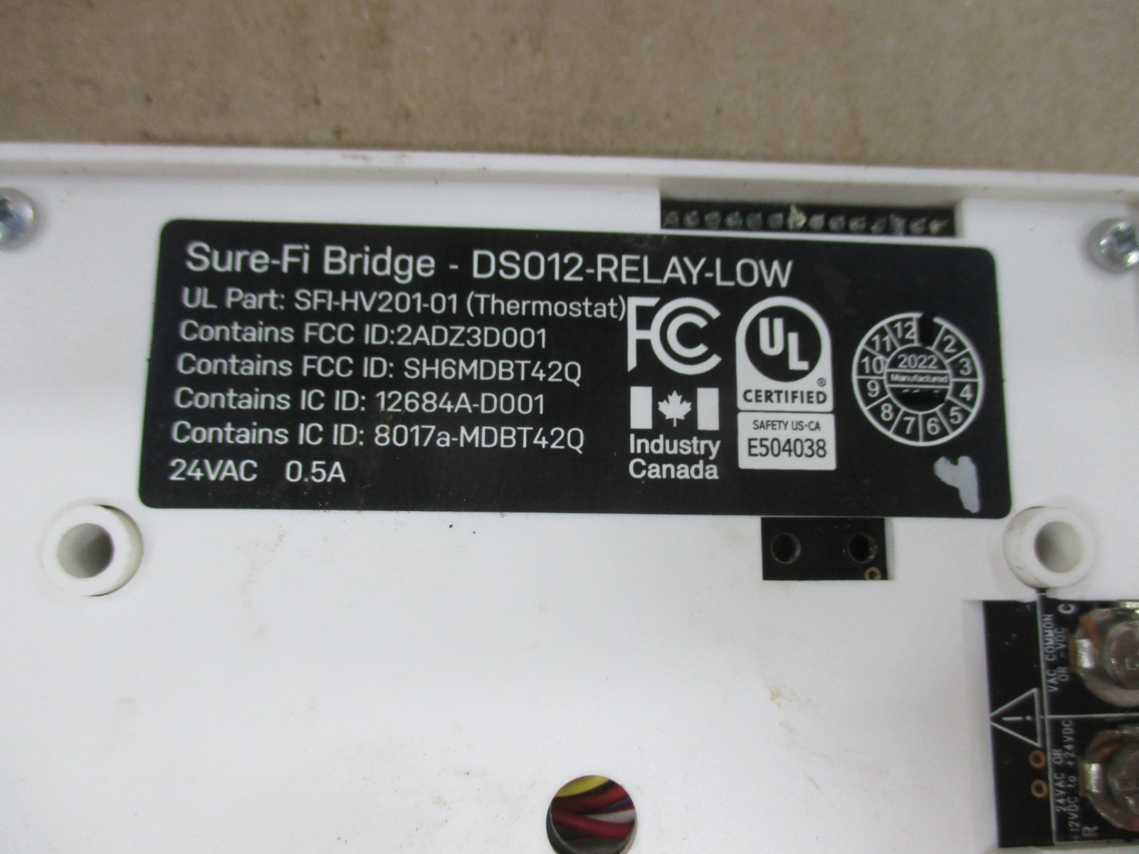 DS012-RELAY-LOW SURE-FI BRIDGE USED