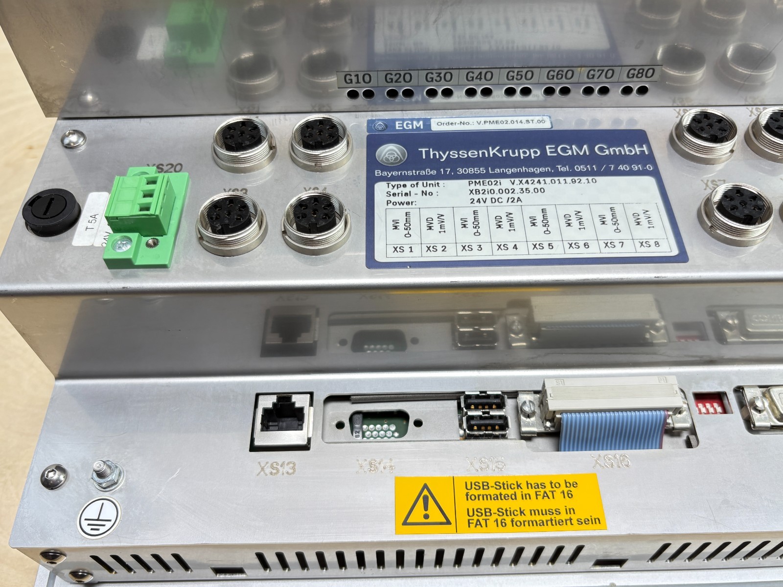 ThyssenKrupp EGM PME02i V.X4241.011.92.10 HMI Display Unit