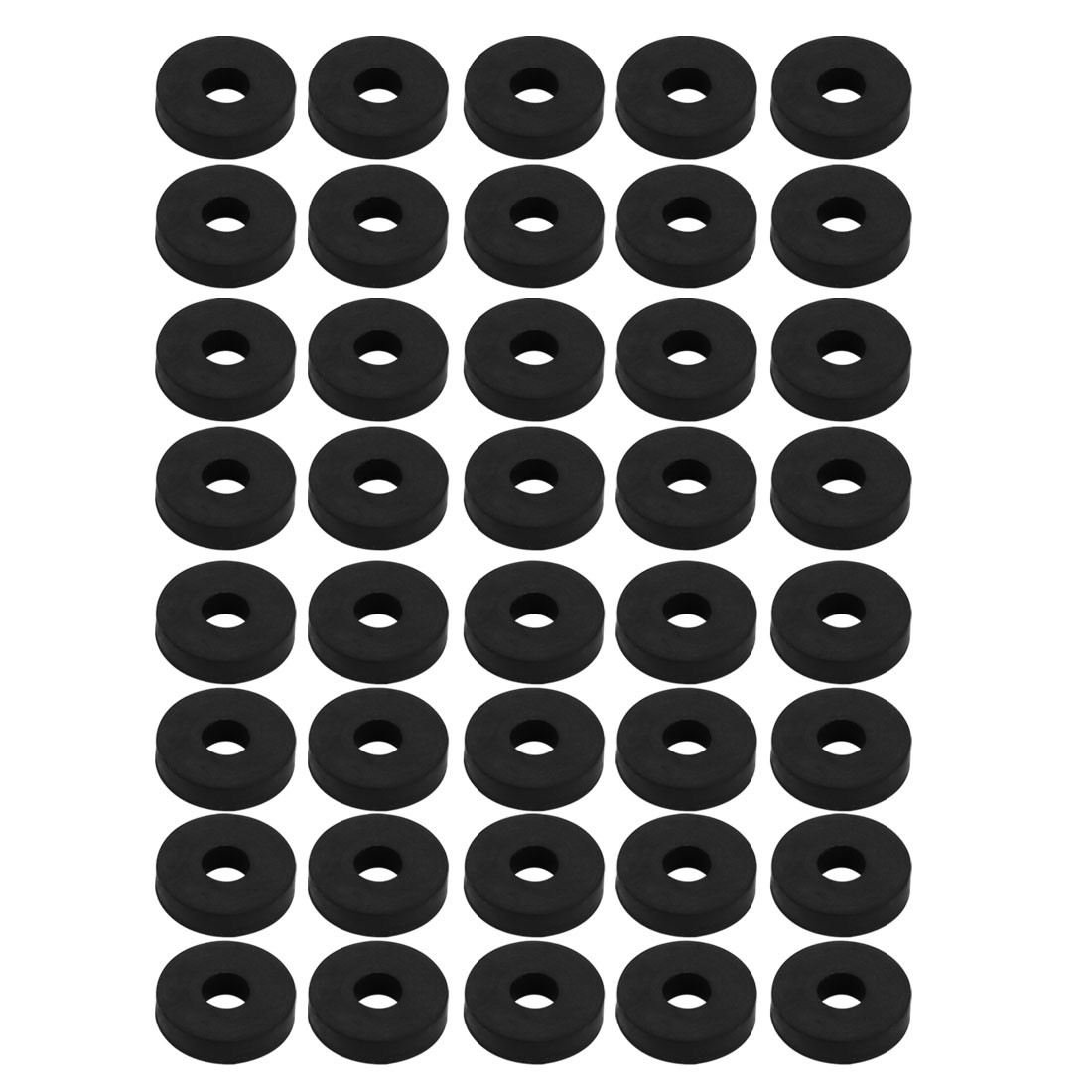 40Pc Black Rubber Round Flat Washer Assortment Size 3.5x11x2.5mm Flat Washer