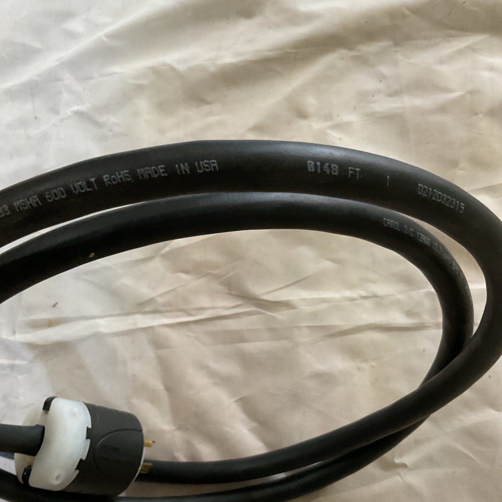 6ft Carol 3/C 12AWG ( 3.31 mm2) 90C (UL) equipment cord w/ Pass&Seymour 20A plug