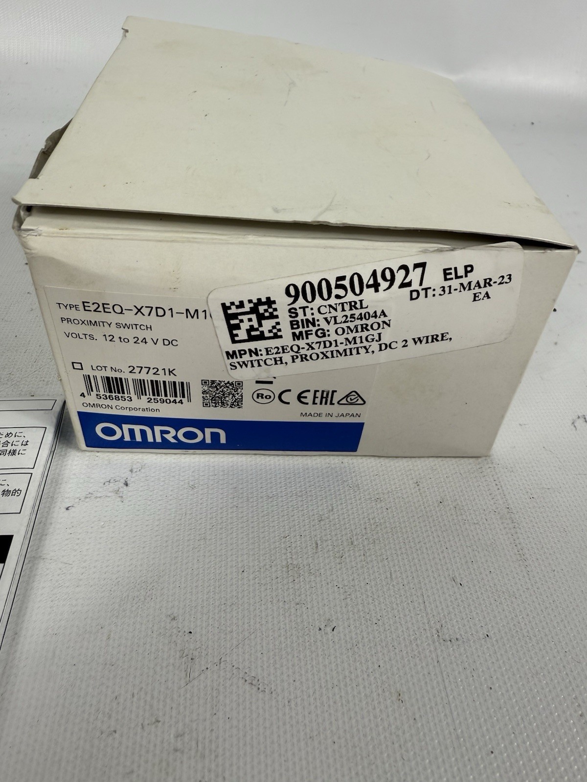 NEW Omron Proximity Switch E2EQ-X7D1-M1GJ. 12v – 24v