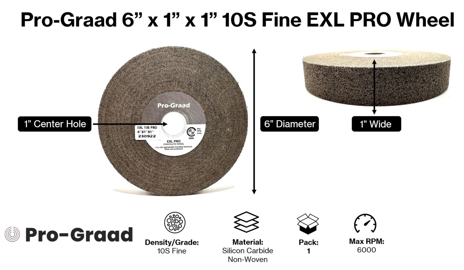 Pro-Graad 10S Fine EXL PRO Convolute Deburring Wheel – Metal Deburring,…