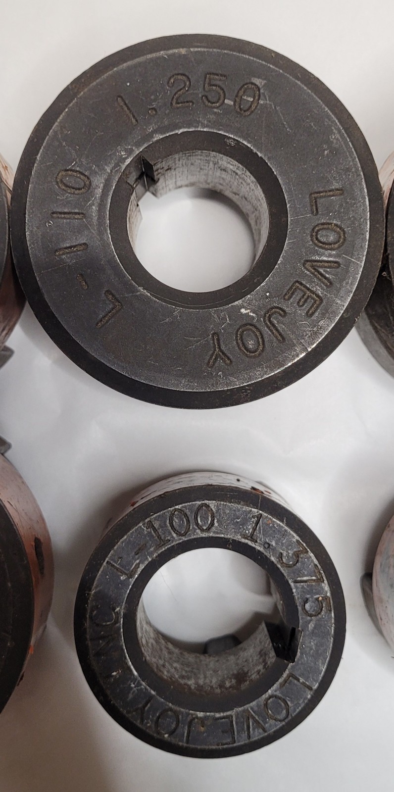 Lot Of 8 Lovejoy L-110 L-100 Couplings 1.125 1.250 1.375 1.625 1 1/8 1/4 3/8 5/8