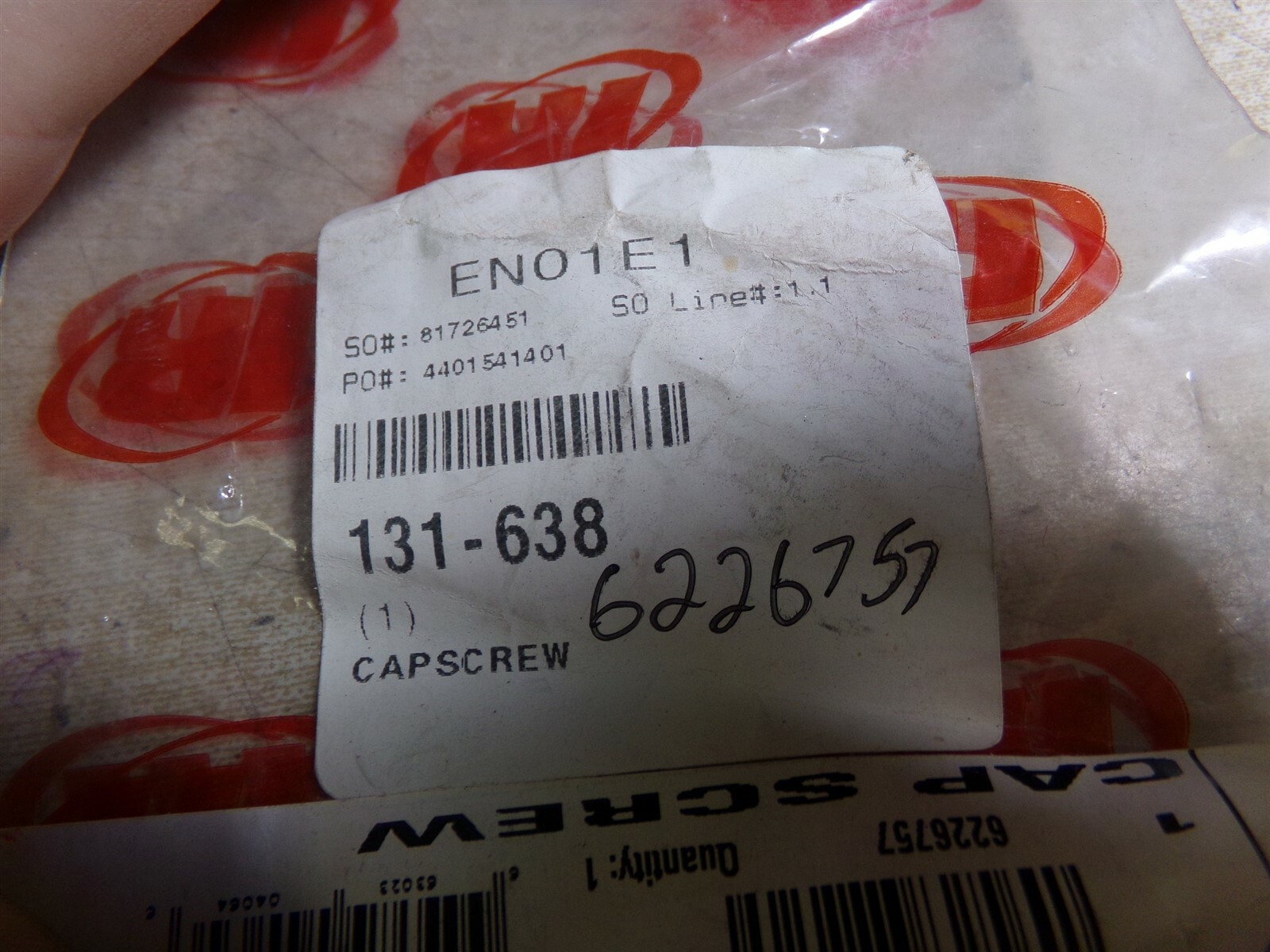 NEW Ingersoll Rand 131-638 EN01E1 Cap Screw *FREE SHIPPING*