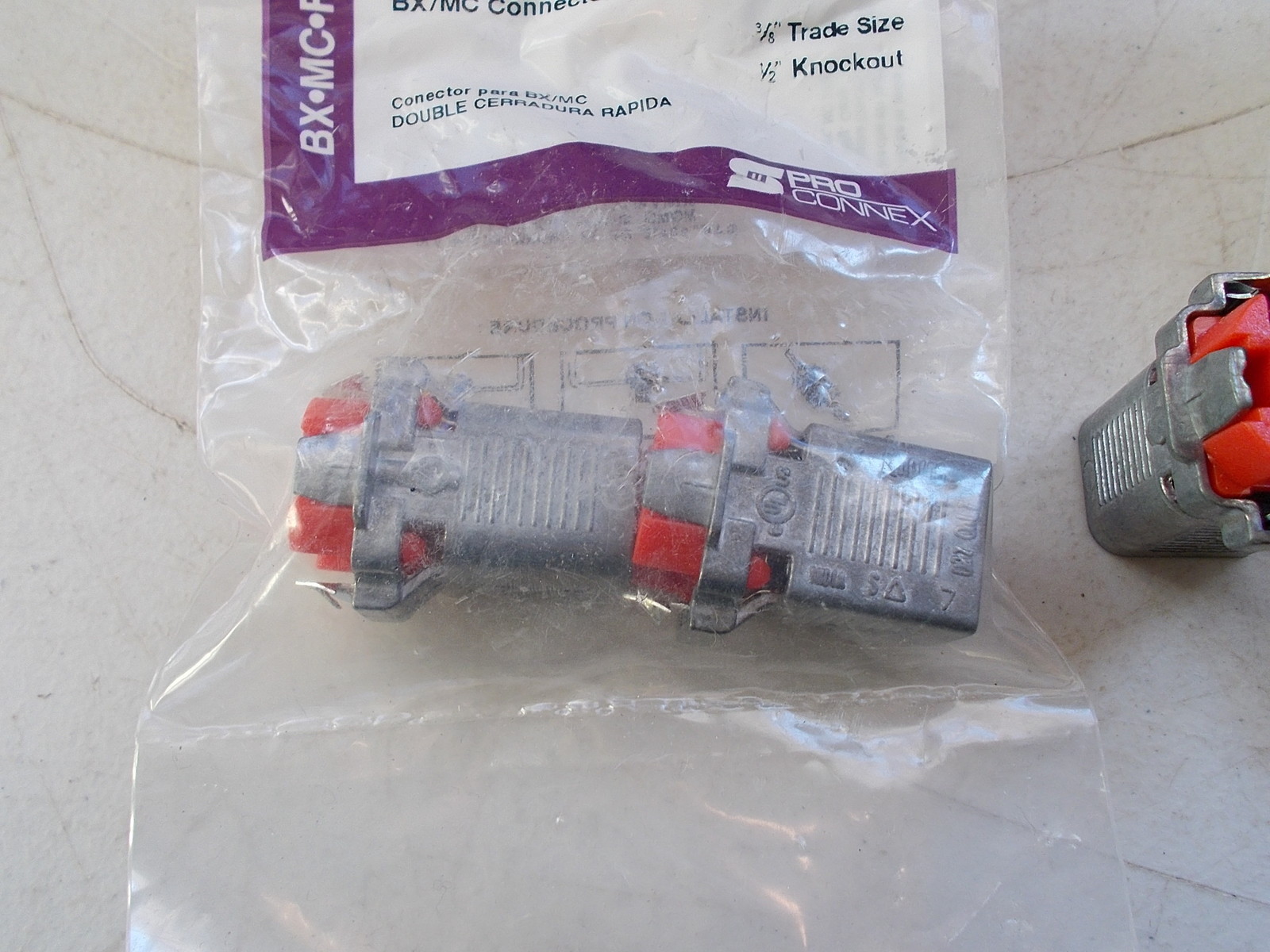 NEW BX-MC-Flex Double Snap Lock BX/MC Connector 3/8″, Lot of 5 *FREE SHIPPING*