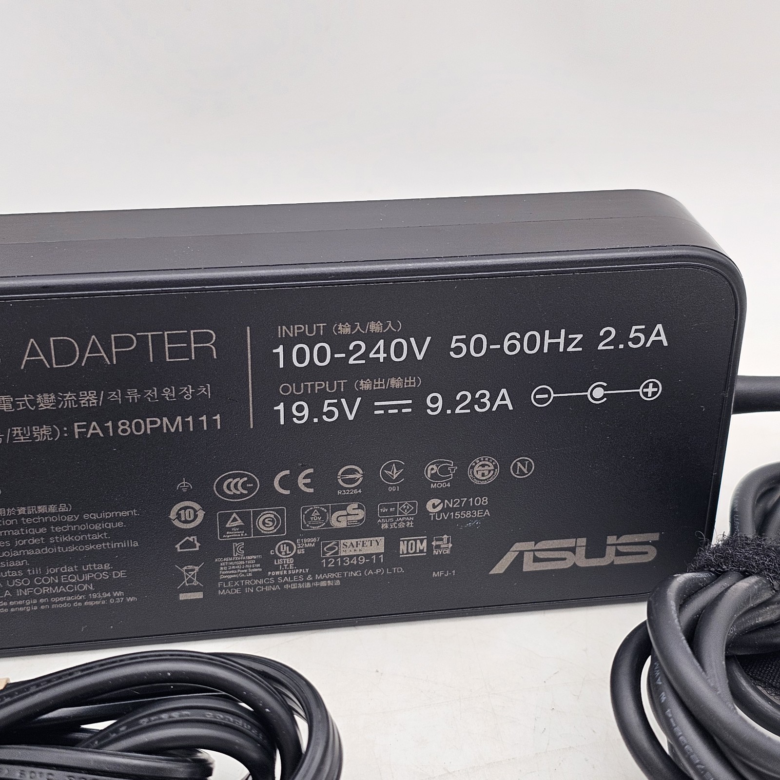 Genuine ASUS FA180PM111 19.5V 9.23A 180W Adapter Charger For Asus ADP-180HB D