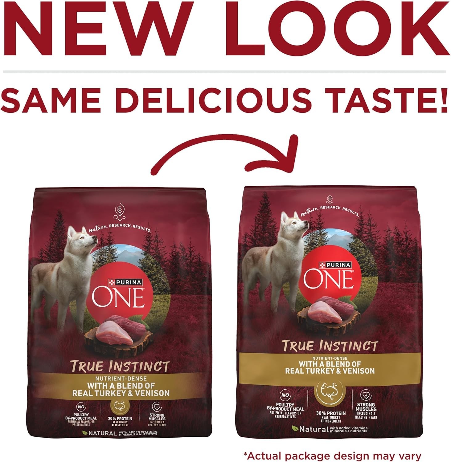 2 PK Purina ONE True Instinct High Protein Dry Dog Food – Turkey & Venison,15lbs