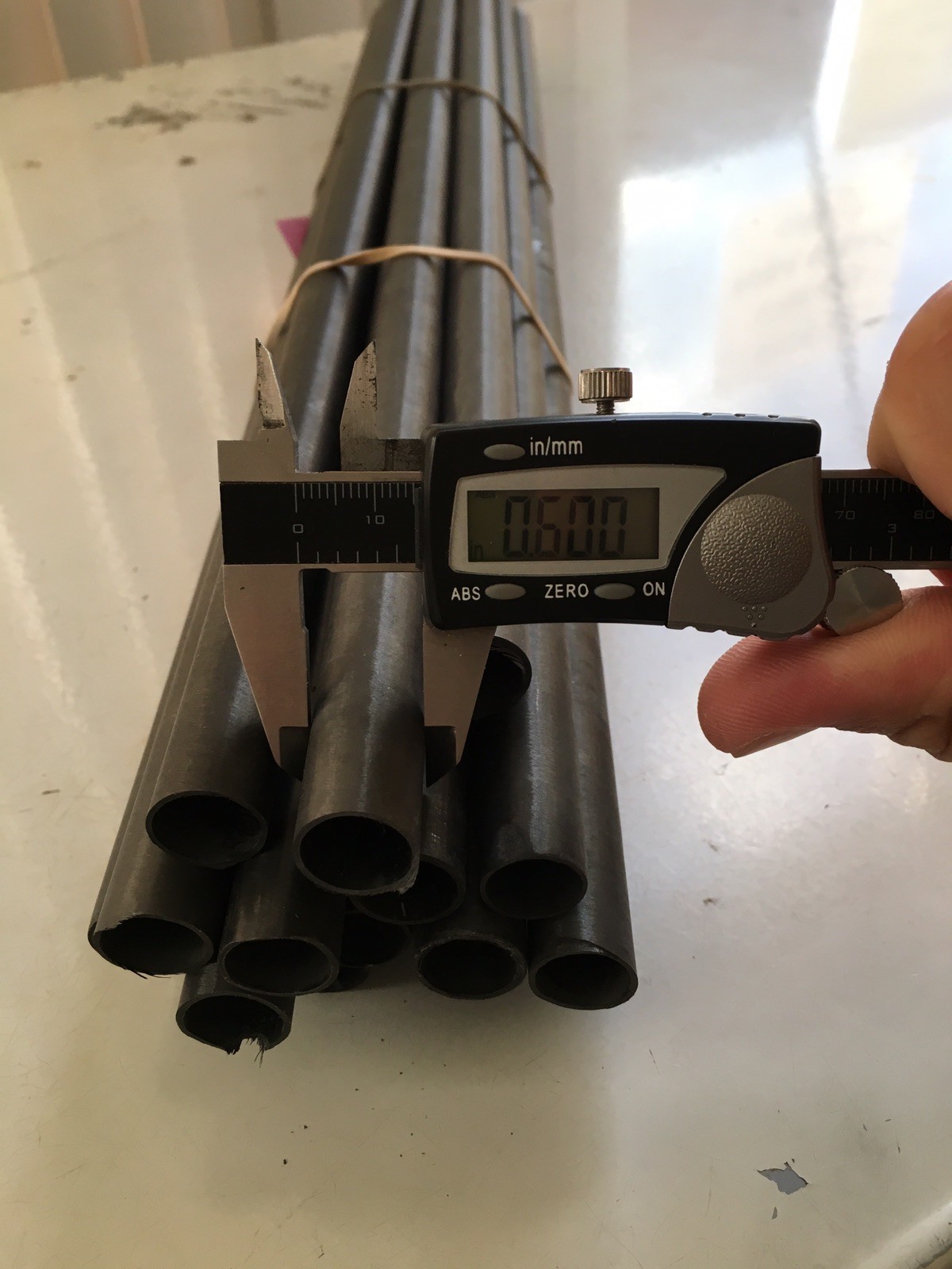 Carbon Fiber Tube Made in USA. 5/8″ Outer Diameter X 50″