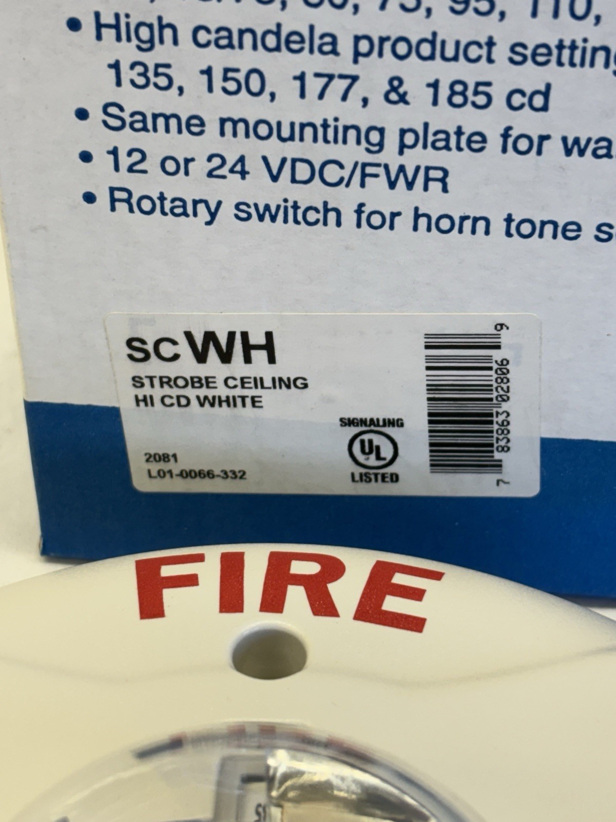 Honeywell/System Sensor SCW-CLR-ALERT Spectra Alert Advance Strobe SCWCLRALERT