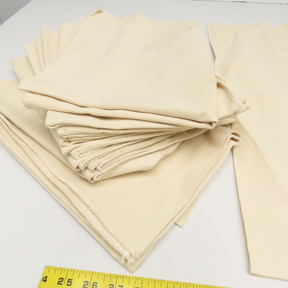 500 x 700mm Cotton Duck Canvas Filter Bulk Material Storage Craft Bags Lot Of 13