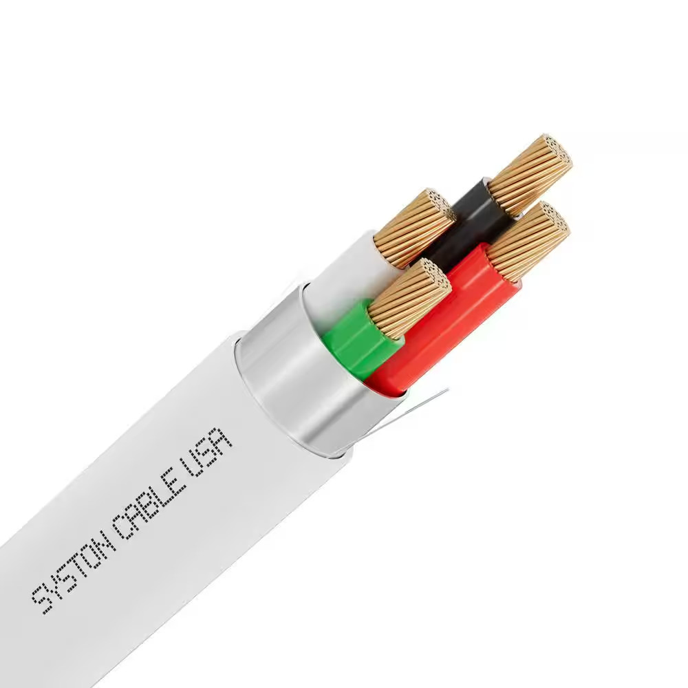 100 Ft. 18/4 White Cmp/Fplp/Cl3P-Plenum Rated Stranded-Shielded Bare Copper Secu