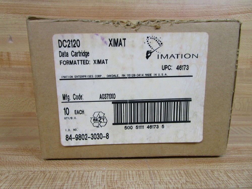 3M DC 2120 Mini Data Cartridge Tape QIC-80, XIMAT (Pack of 10)