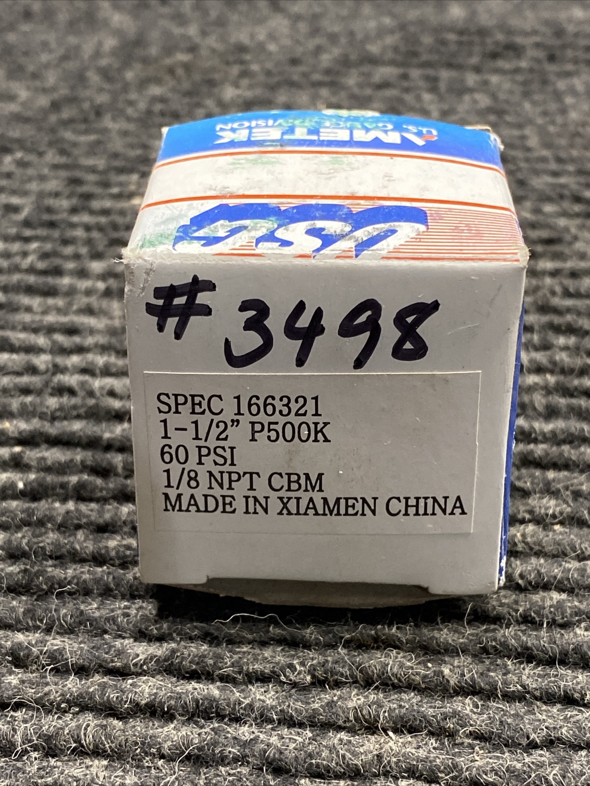 USG Amtek Gauge spec 166321 1-1/2″ P500K 60PSI 1/8 NPT CBM