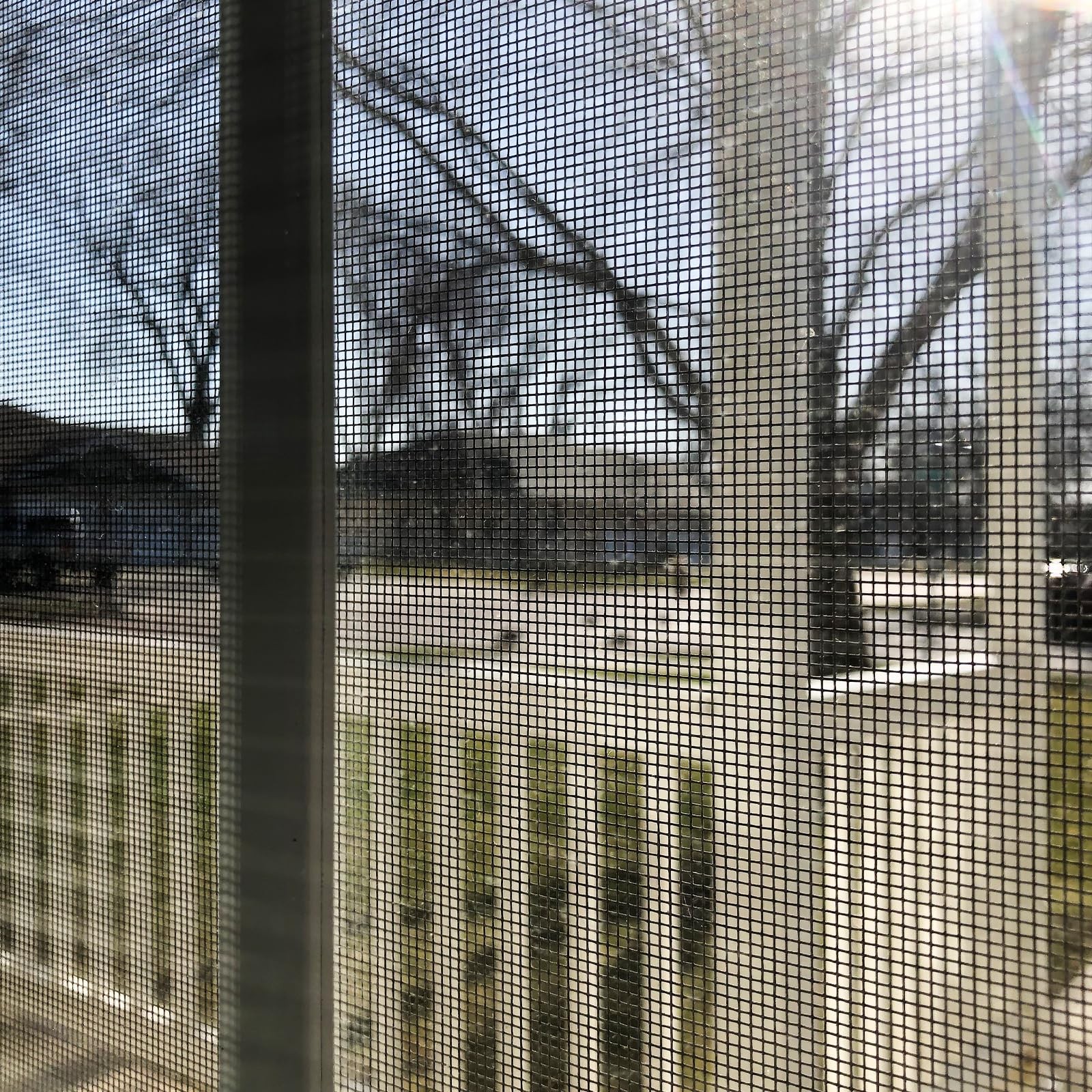 Fiberglass Window Screen Mesh Kit, 48″x130″ Durable 48″x130″, Black