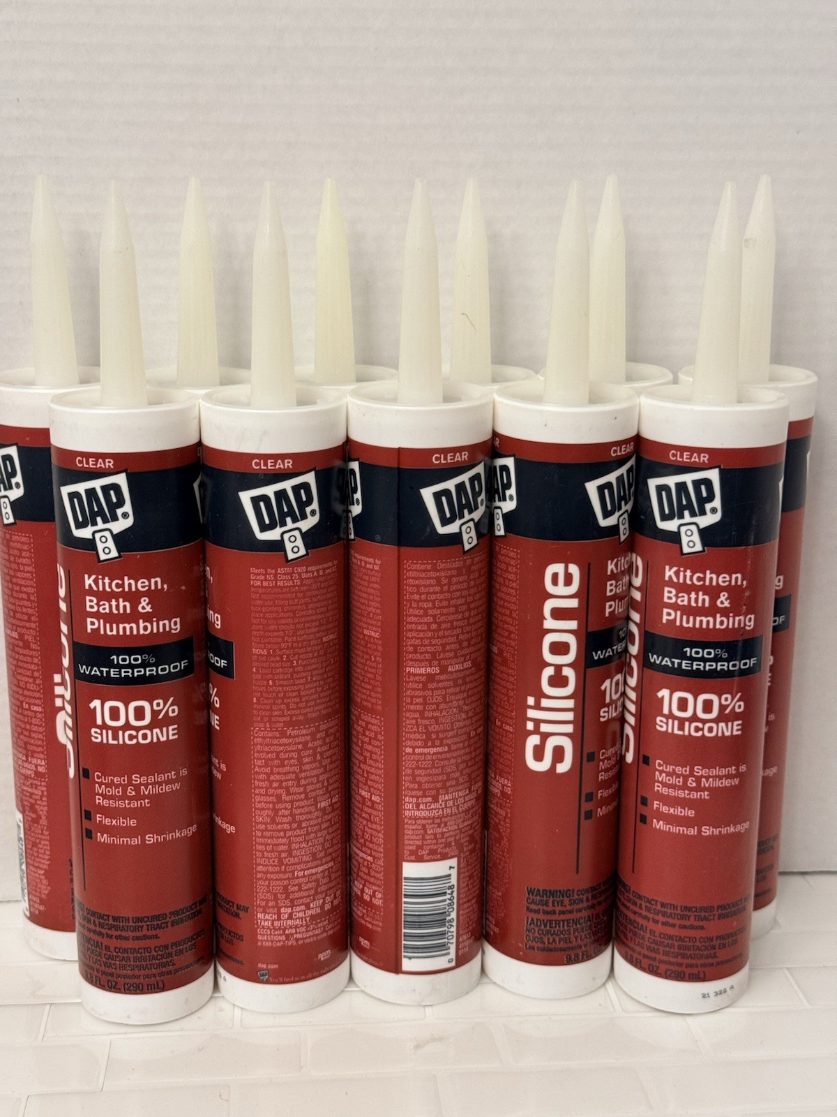 11-DAP 100% Silicone Clear Sealant 9.8 oz Kitchen Bath Plumbing Waterproof Mold