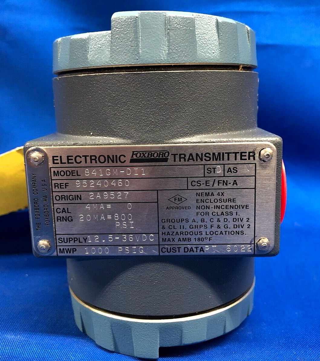 FOXBORO ELECTRONIC TRANSMITTER 841GM-DI1 NEMA 4X