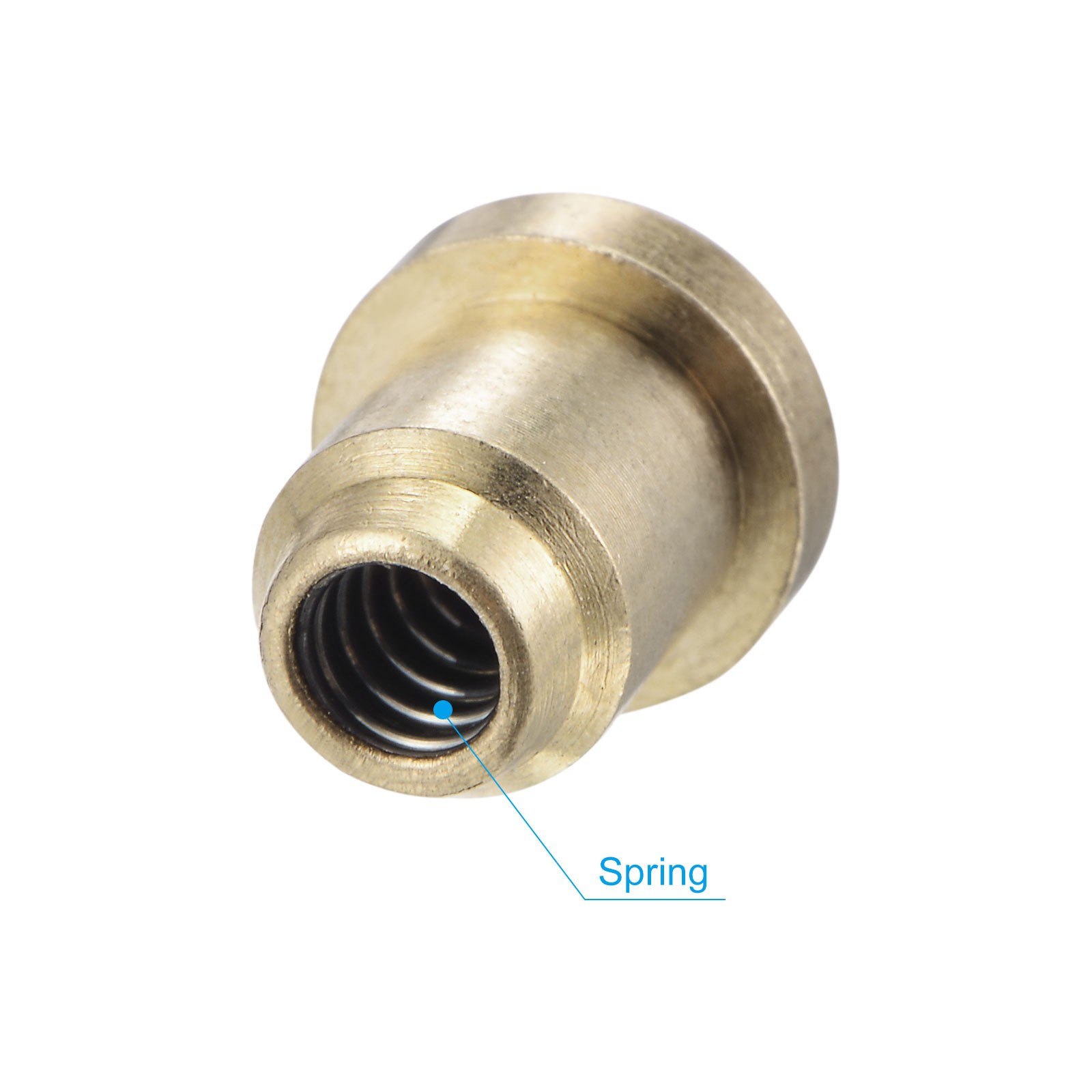 Brass Push Button Flange Grease Oil Cup 6mm for Lubrication System 12Pcs