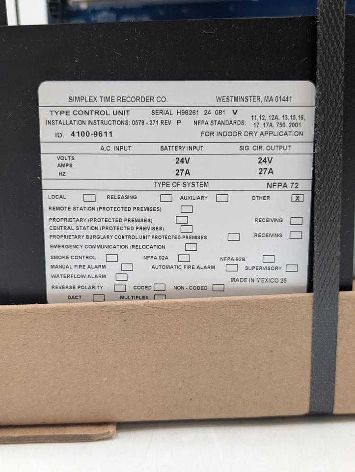 New Simplex 4100-9611 Remote Annunciator Panel