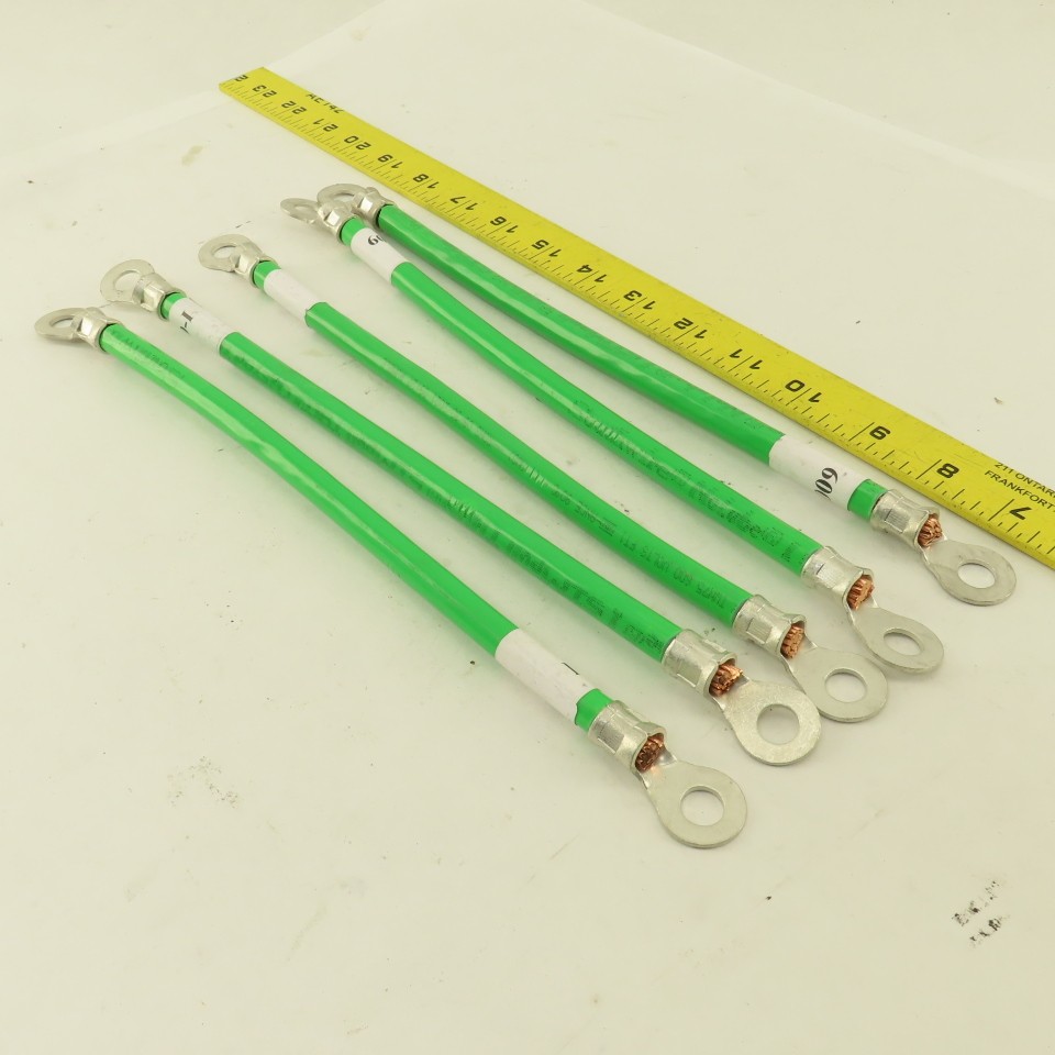 1/0 AWG Stranded Copper Wire Industrial Ground Heavy Duty System 12″ Lot of 5