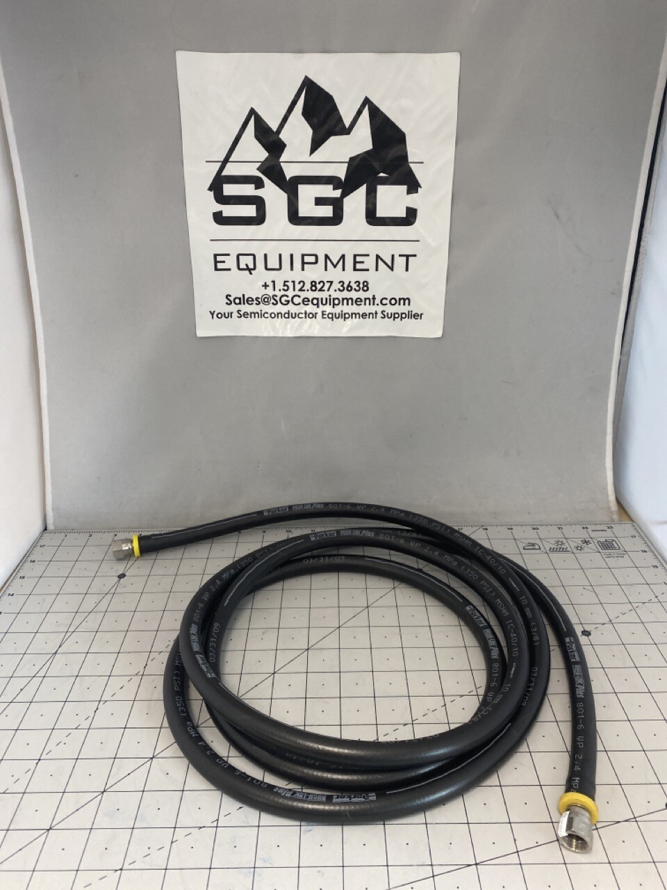 Parker Push-Lok Plus Hose w/ Connectors 10ft PN: 801-6-BLK Applied Materials