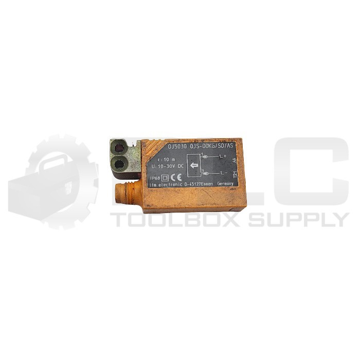IFM OJ5030 PHOTOELECTRIC SENSOR R=10M 10-30V DC OJS-OOKG/S0/AS