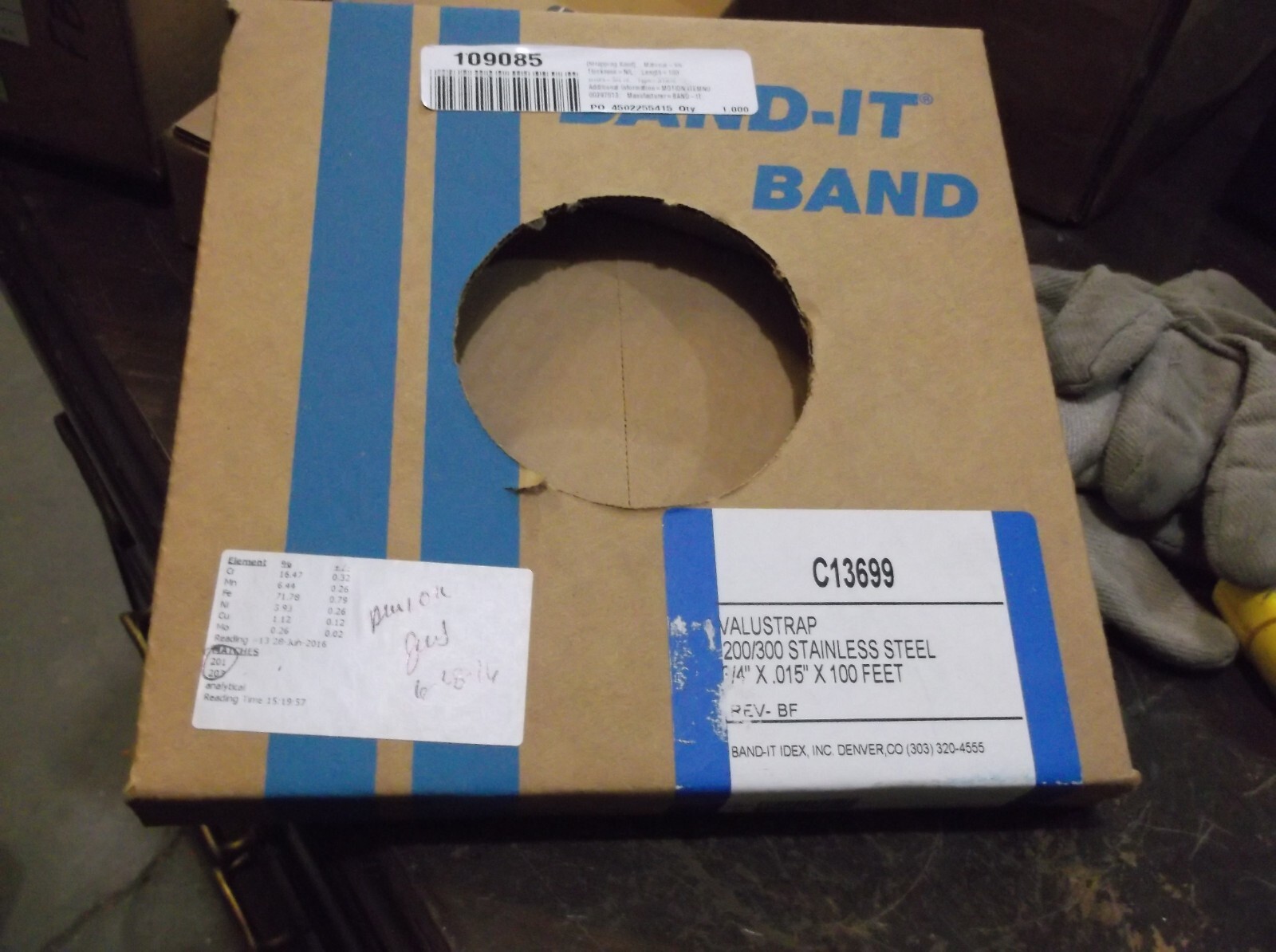 NIB BAND-IT C13699 VALUSTRAP BAND 3/4″ X 0.15″ X 100 FEET (854)