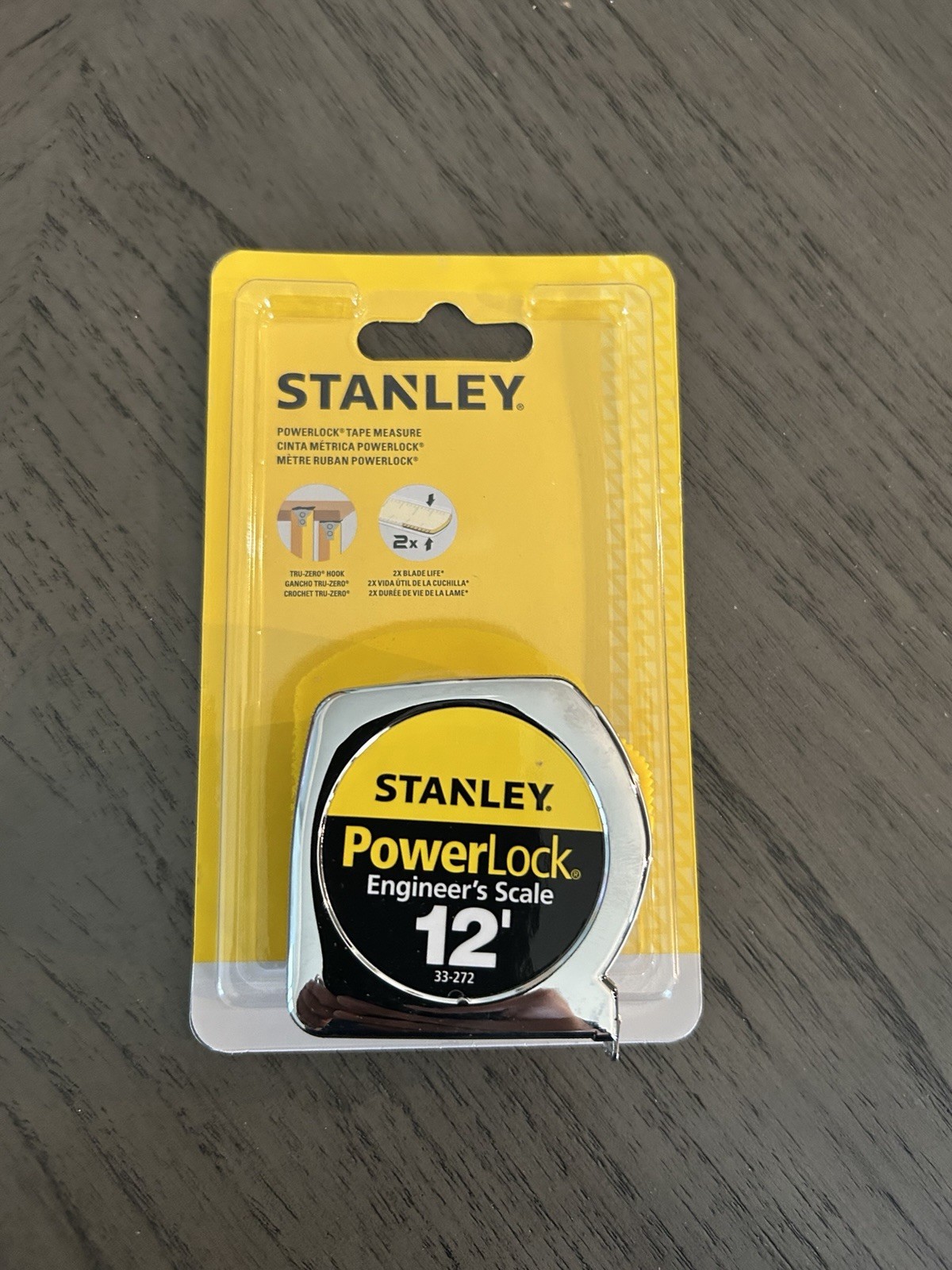 Stanley PowerLock 33-272 Tape Measure 12ft Engineer Scale True-Zero