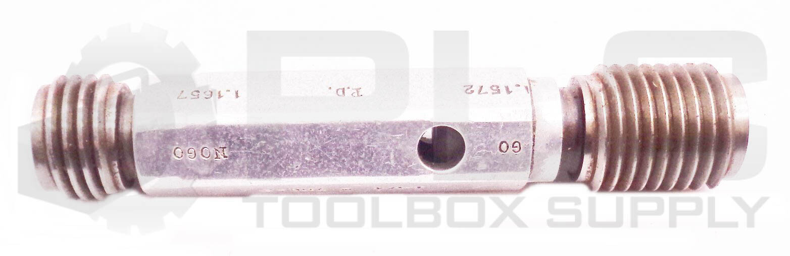 ATLAS 1-1/4-7NC-2 THREAD PLUG GAGE GO PD1.1572 NOGO PD1.1657