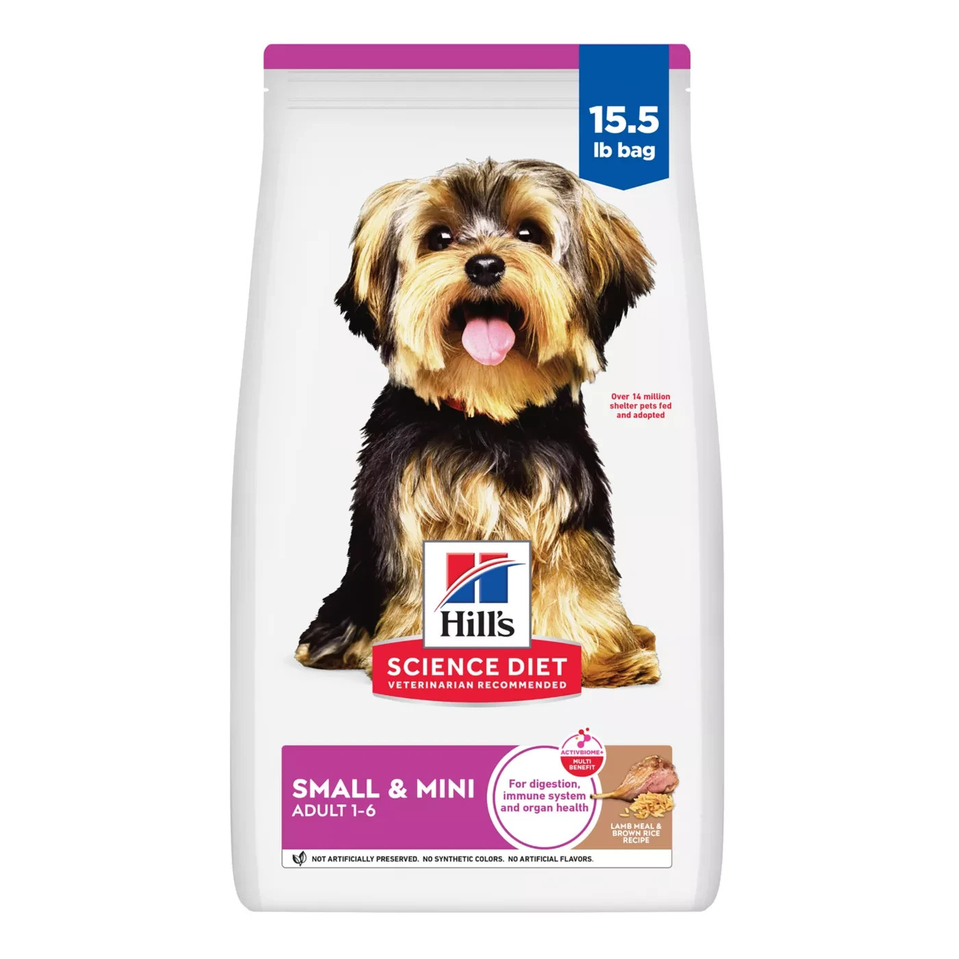 Hill’s Science Diet Small & Mini Lamb & Brown Rice Dry Dog Food, 15.5lb Bag