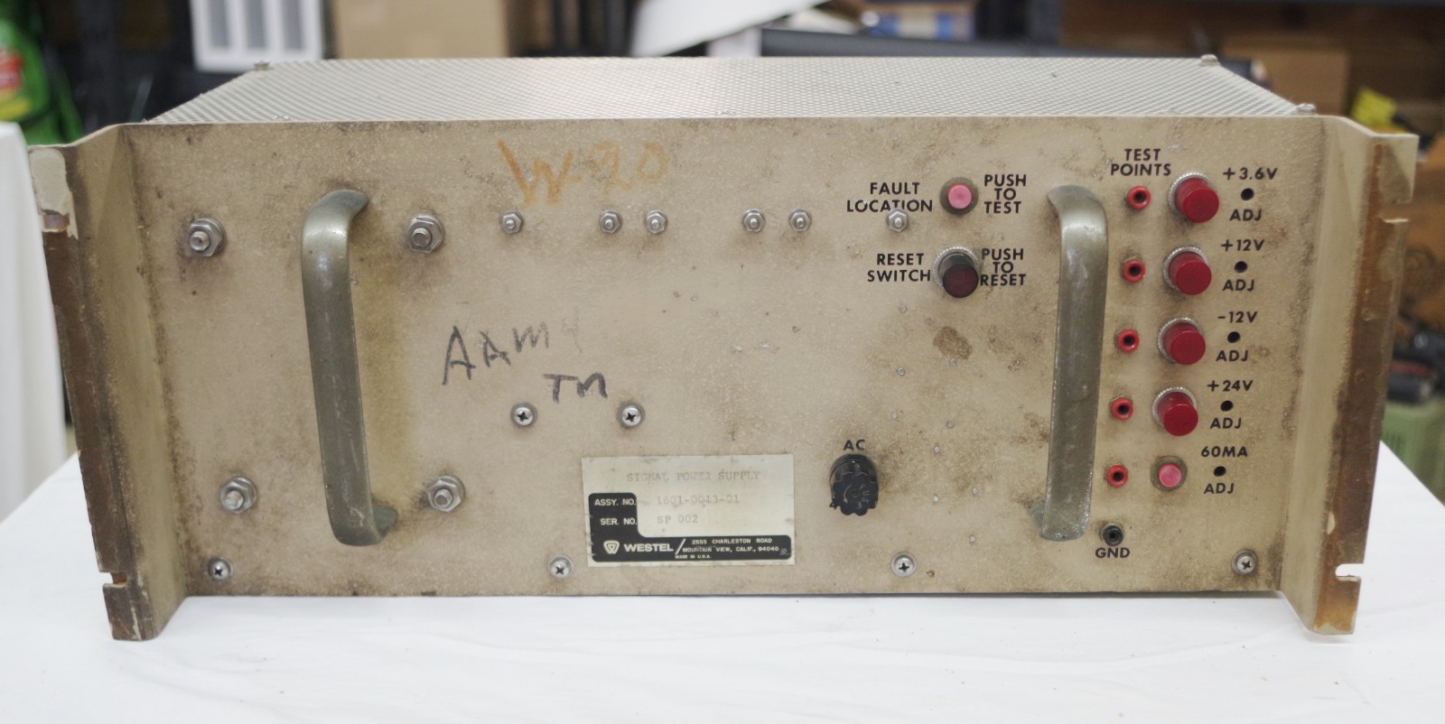 Vintage Westel Telephone Signal Power Supply, Assembly. # 1601-0013-01 Powers On