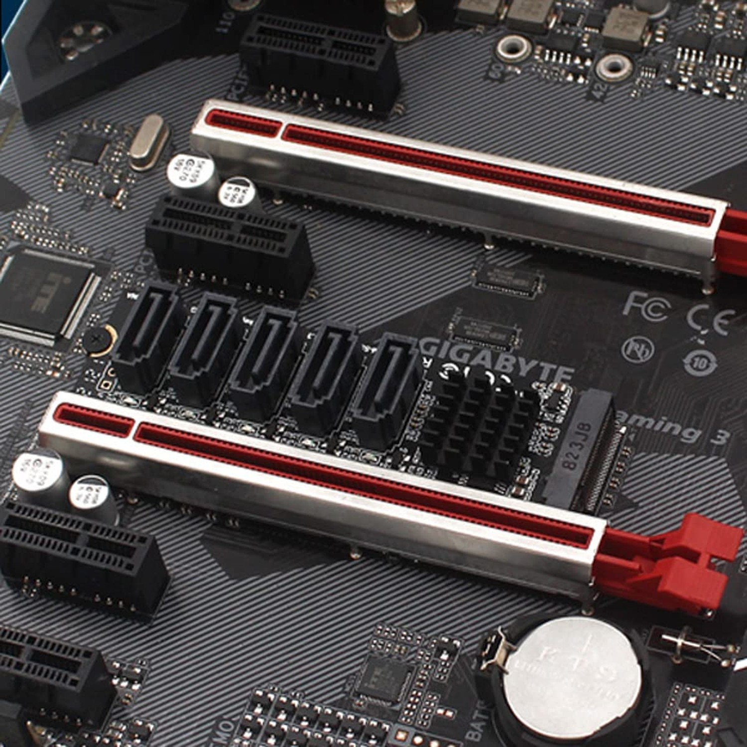 NGFF NVME M-Key PCI Express to SATA 3.0 6Gbps 5 Ports Adapter Converter Hard …