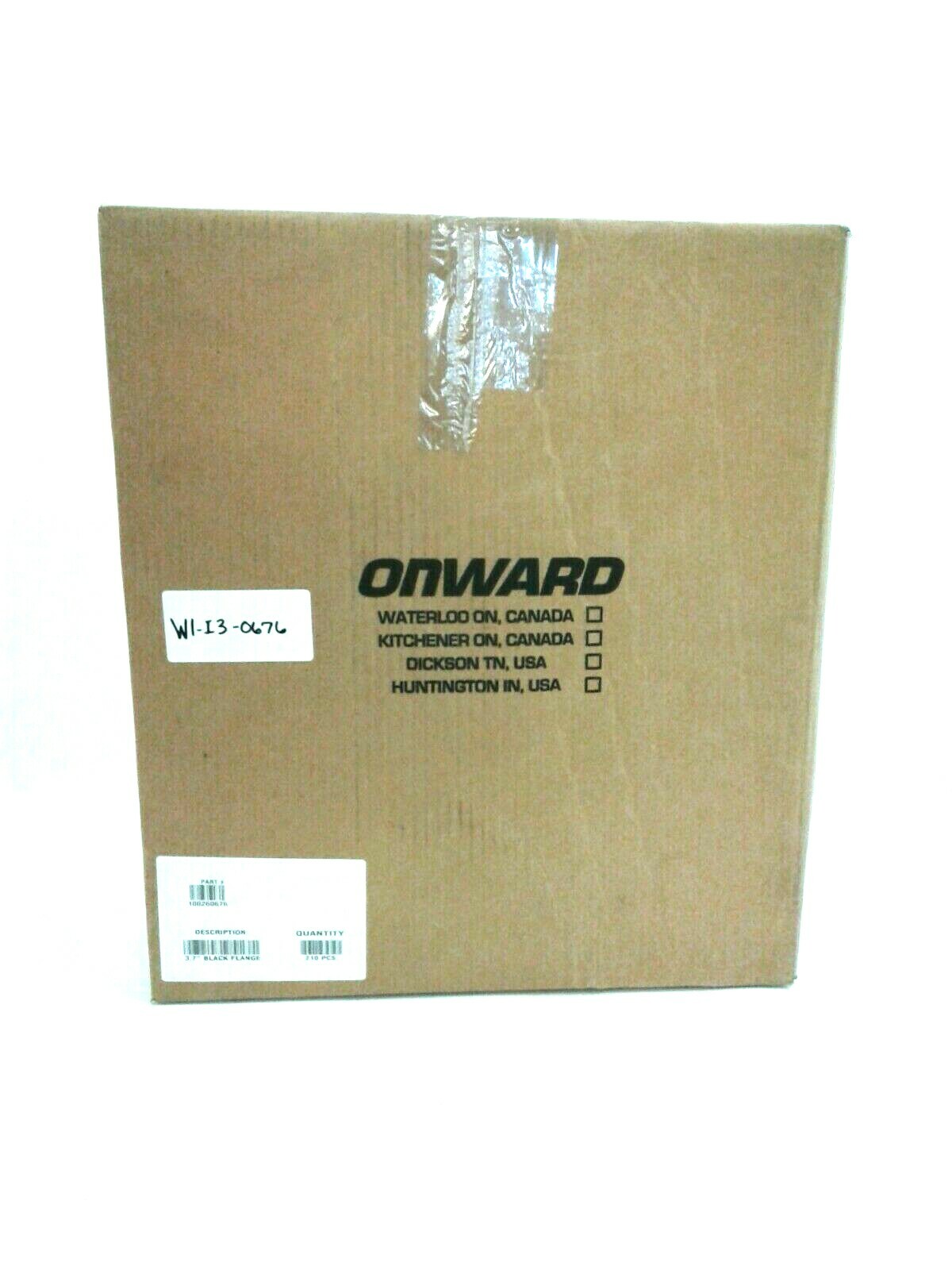 Onward 3.7″ Black Flange 100260676 (Case Of 210 Pcs)