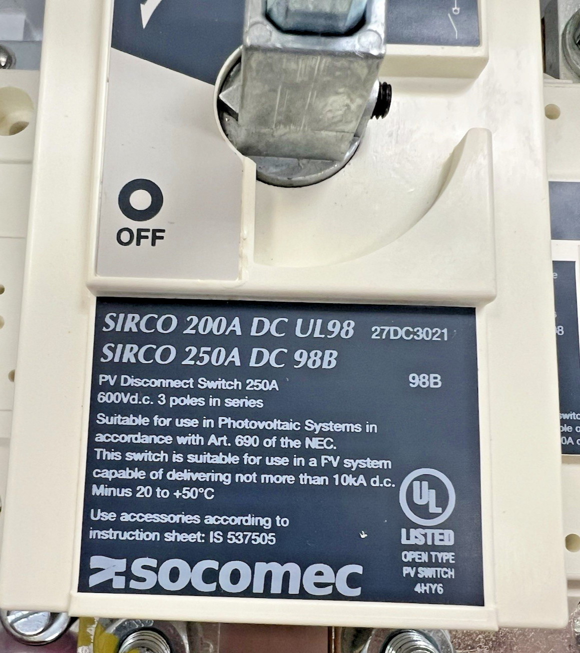 Crouse Hinds CCBF10F15DS200 10 String Photovoltaic Combiner Box CCBF10 F15 DS200
