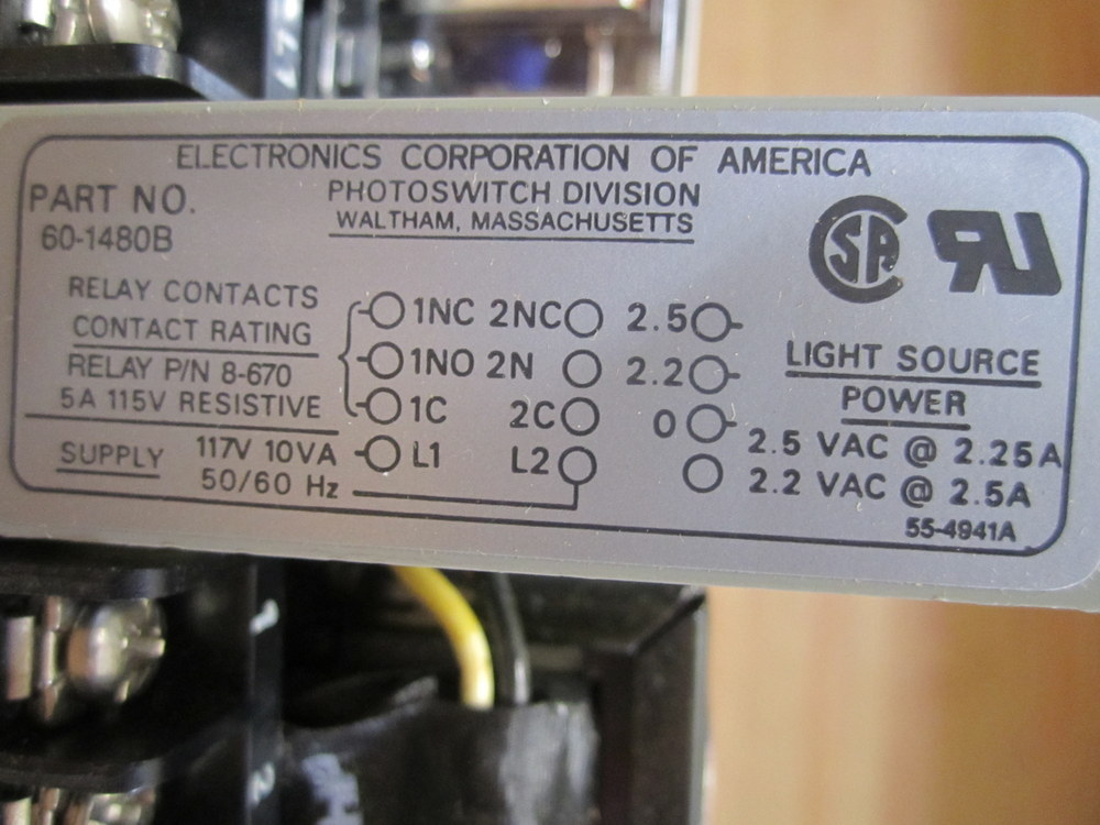 Photoswitch 60-1480B Control Base 601480B