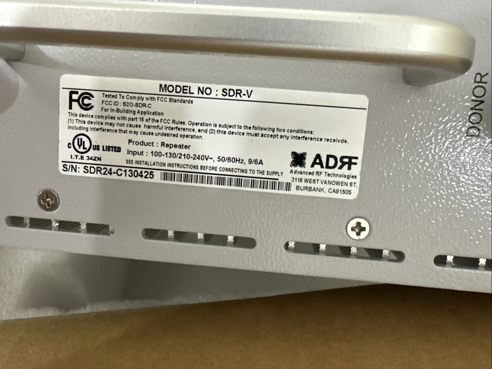 ADVANCED RF TECHNOLOGIES SDR-24-C REPEATER ~ NEW IN BOX