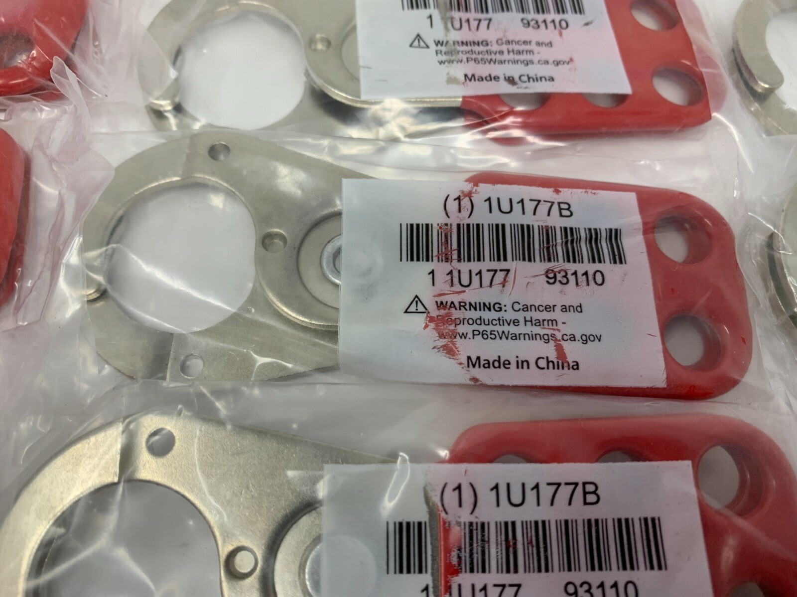 Lot of (12) ABUS 1U177B Snap-On Lockout Hasp Fast Free Shipping!